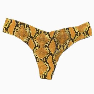 Commando Gold Snakeskin Classic Thong M/L - NWT Foil Print